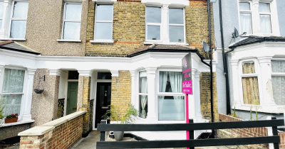 Three bedroomed brick and bay fronted Victorian terrace house for sale.