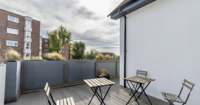 This exquisite first floor apartment spanning 813 square fee