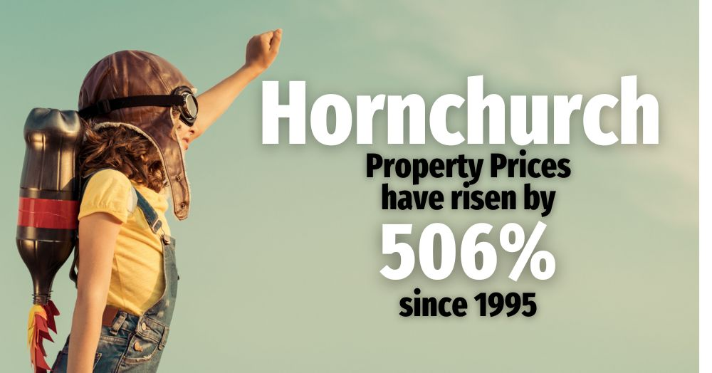Hornchurch Property Prices Have Risen by 506% Since 1995