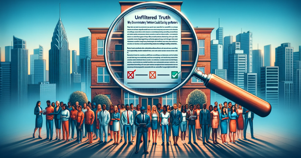 Unfiltered Truth: Why Discriminatory Tenant Selection Criteria Could be Costing You Quality Renters