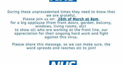 Clap for carers - Join us today at 8pm