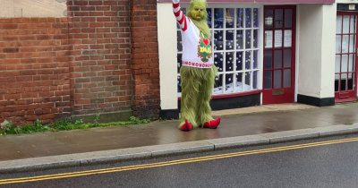 Grinch spotted outside Church & Hawes, Maldon