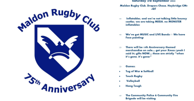 Maldon Rugby Club 75th Anniversary, Family Fun Day