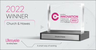 Innovation and Growth in Estate Agency 2022 award for Church & Hawes