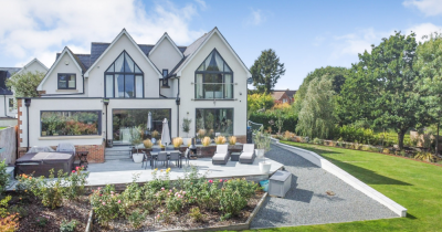 A Striking Contemporary Home with Landscaped Park-Like Gardens and Farmland Views