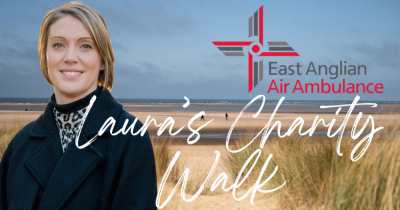 One of our Directors Laura is walking the Norfolk Coast for EAAA