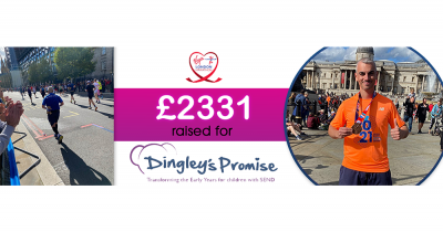 Ian raises over £2300 for Dingley's Promise!