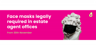 Face masks legally required in estate agent offices from the 30th November