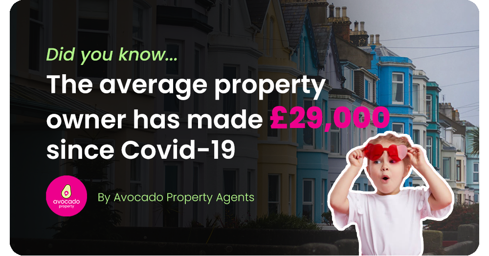 The average property owner has made £29,000 since the start of the pandemic