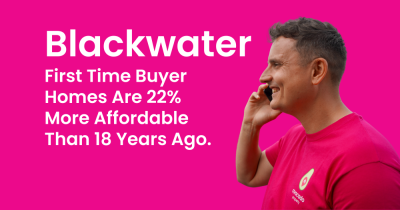Blackwater FTB Homes Are 22% More Affordable Than 18 Years Ago.