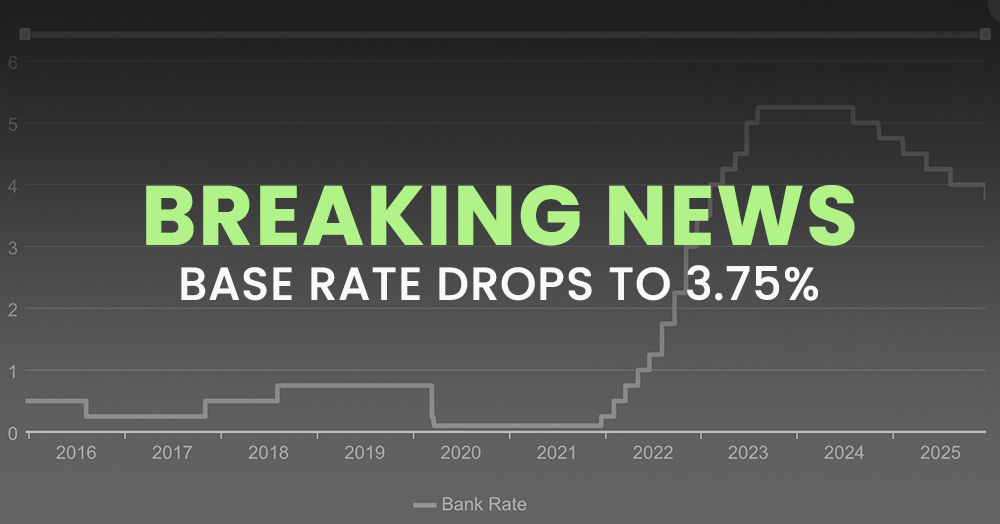 Breaking News: Bank of England Drops Base Rate To 3.75%