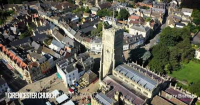 Enjoy a wonderful aerial tour of Cirencester, the Capital of the Cotswolds