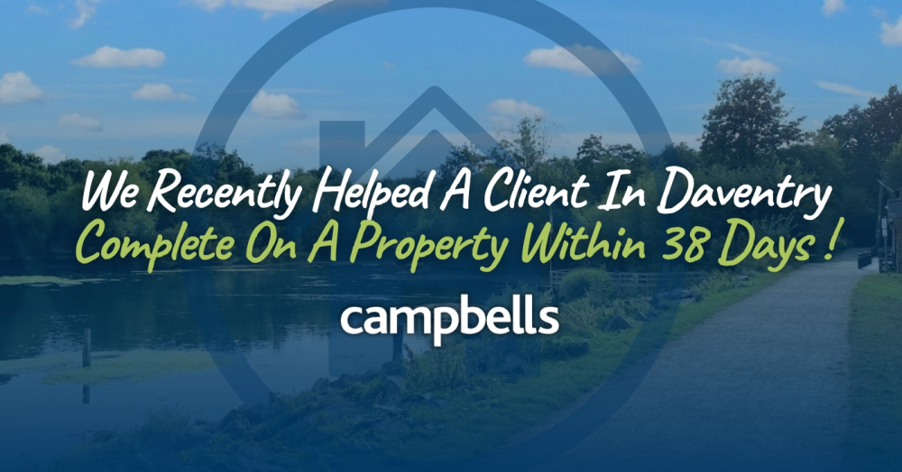 We Recently Helped A Client In Daventry Complete On A Property Within 38 Days 😮