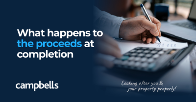 What happens to the proceeds at completion during a separation