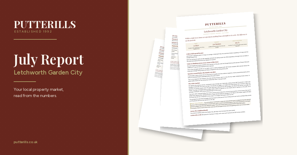 Letchworth Property Market Report, July 2026