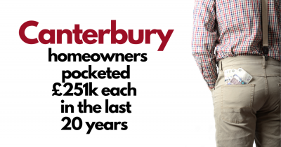 Canterbury Homeowners Pocketed £251k Each in the Last 20 Years !
