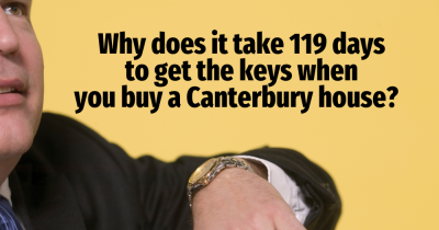Why does it take 119 days to get the keys when you buy a Canterbury house?