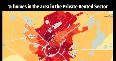 Private Rented Sector Heatmap - Canterbury Property Insights