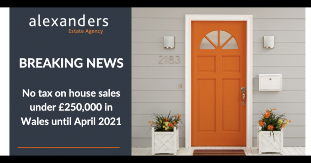 No stamp duty on house sales under £250,000 in Wales until April 2021