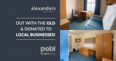Student furniture donated to local independent businesses!