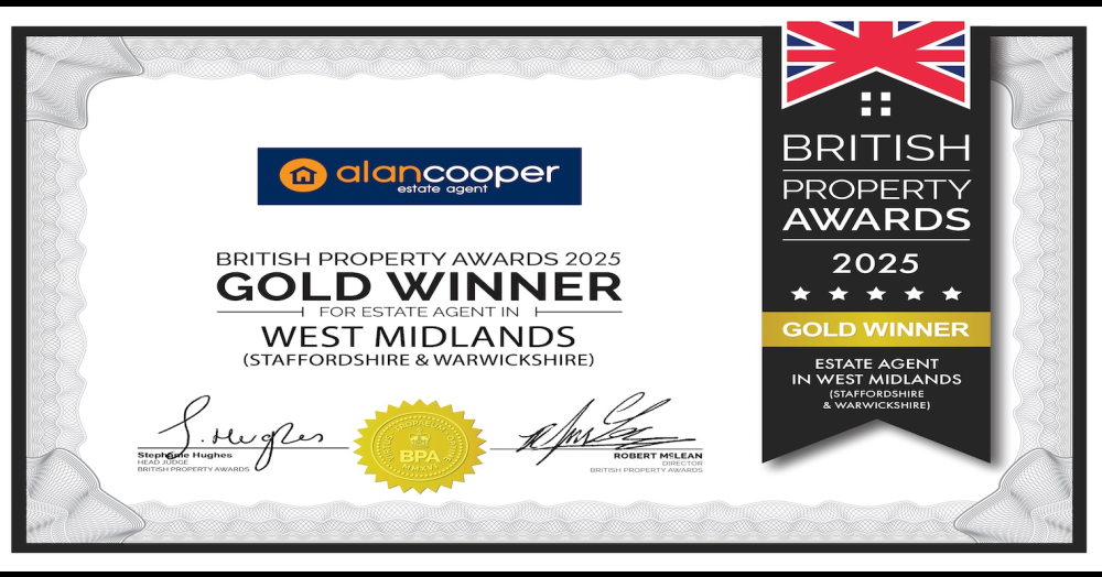 British Property Awards 2025 - Gold Winner for Estate Agent in the West Midlands