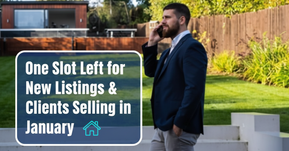 One Slot Left for New Listings & Clients Selling in January