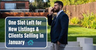 One Slot Left for New Listings & Clients Selling in January