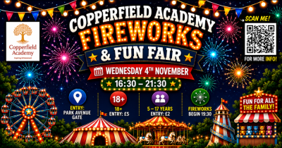Cooperfield Academy Fireworks and Fun Fair - Wednesday 4th November