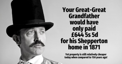 Your Great-Great Grandfather would have only paid £644 5s 5d for his Shepperton home in 1871.