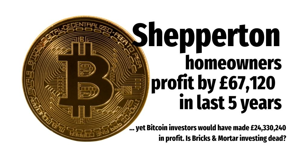 Shepperton Homeowners Profit by £67,120 in Last 5 Years