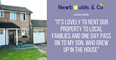 Landlord - 'It's lovely to rent our property to local families and one day pass onto my son'