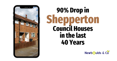 90% Drop in Shepperton Council Houses in the Last 40 years