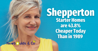 Shepperton Starter Homes are 43.8% Cheaper Today Than in 1989