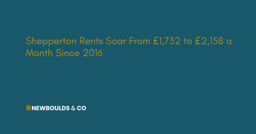 Shepperton Rents Soar From £1,732 to £2,158 a Month Since 2016