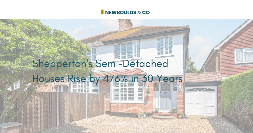 Shepperton's Semi-Detached Houses Rise by 476% in 30 Years
