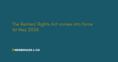 Save the date : The Renters' Rights Act comes into force 1st May 2026