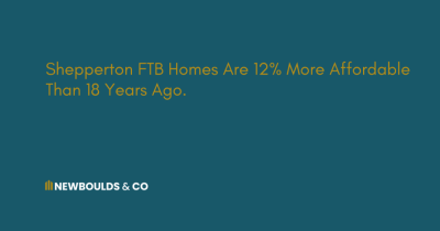 Shepperton FTB Homes Are 12% More Affordable Than 18 Years Ago.