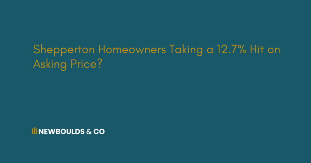 Shepperton Homeowners Taking a 12.7% Hit on Asking Price?