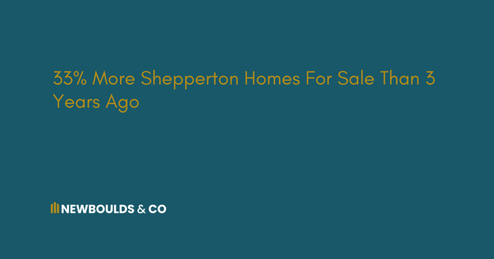 33% More Shepperton Homes For Sale Than 3 Years Ago