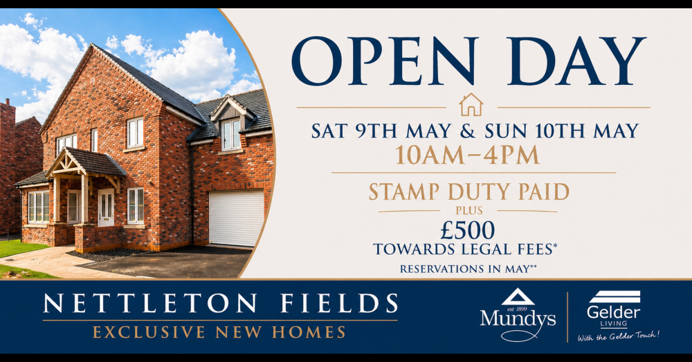 Open Weekend at Nettleton Fields – 9th & 10th May  |  STAMP DUTY PAID AND £500 TOWARDS LEGALS