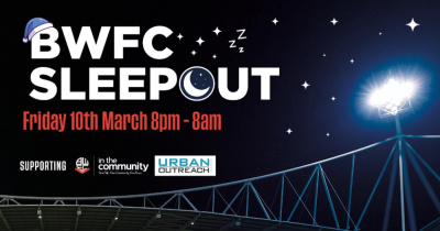Claire & Matt at Harrisons are taking part in the BWFC SLEEPOUT!