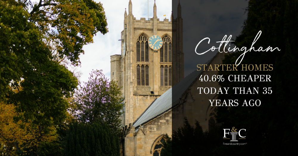 Cottingham Starter Homes 40.6% Cheaper Today Than 35 Years Ago