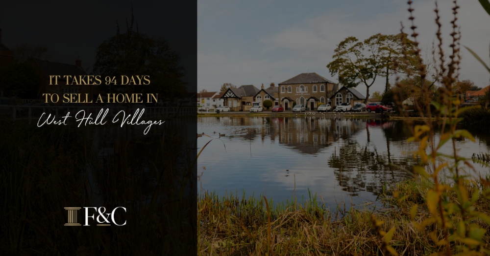It Takes 94 Days to Sell a Home in West Hull Villages