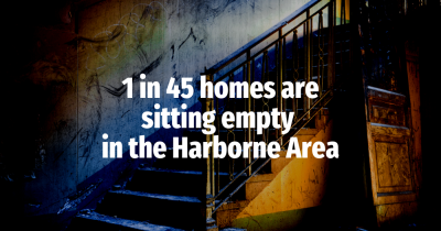 1 in 45 homes are sitting empty in the Harborne area