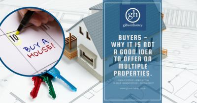 Buyers - Why it is not a good idea to offer on multiple properties.