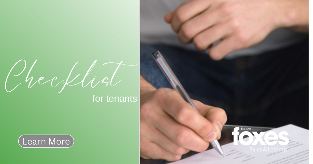 Checklist for tenants