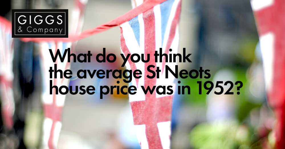 What was the average St Neots house price in 1952?