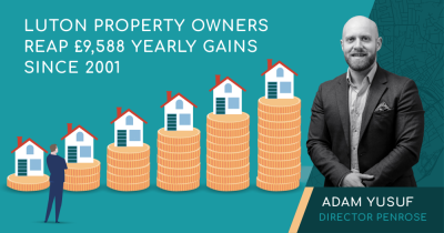 Luton Property Owners Reap £9,588 Yearly Gains Since 2001