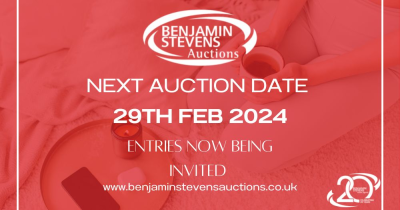 THE NEXT BENJAMIN STEVENS PROPERTY AUCTION: THURSDAY 29TH FEBRUARY 2024  - OPEN FOR ENTRIES