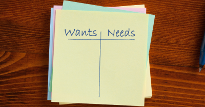 When planning a home move you need to know the difference between your needs and wants